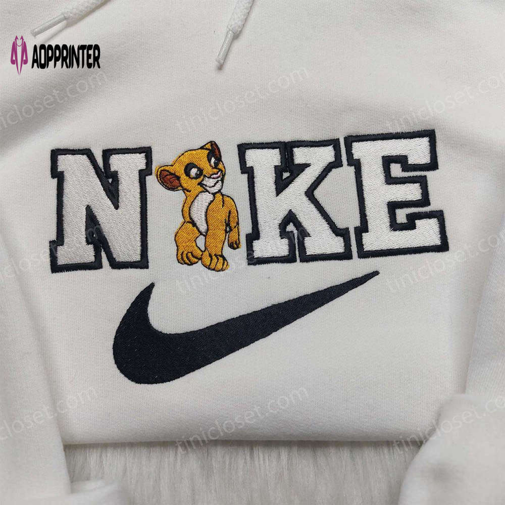 Nala nike embroidered shirt: lion king & disney anniversary shirts Embroidered Shirt