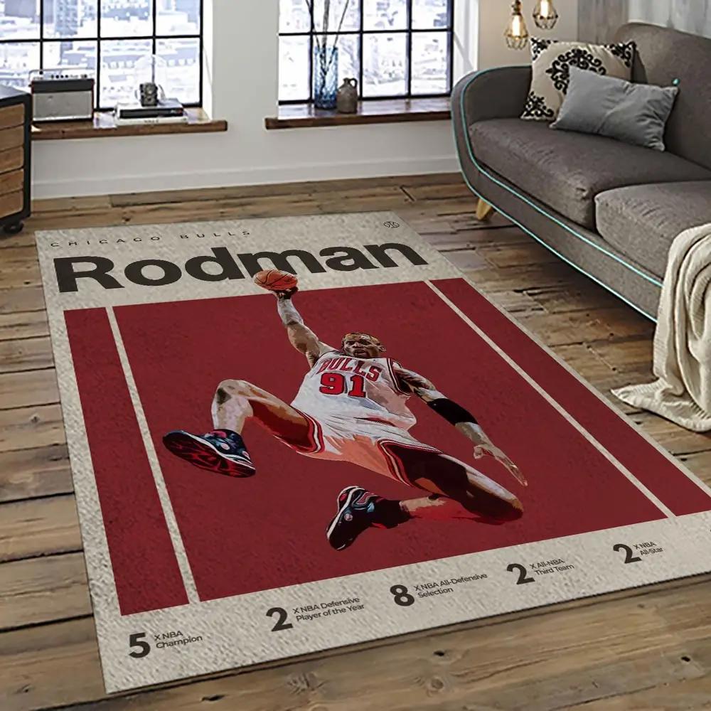 Nba chicago bulls basketball team logo sport carpet area rug home decor best gift for friends cb59 Rectangle Rug