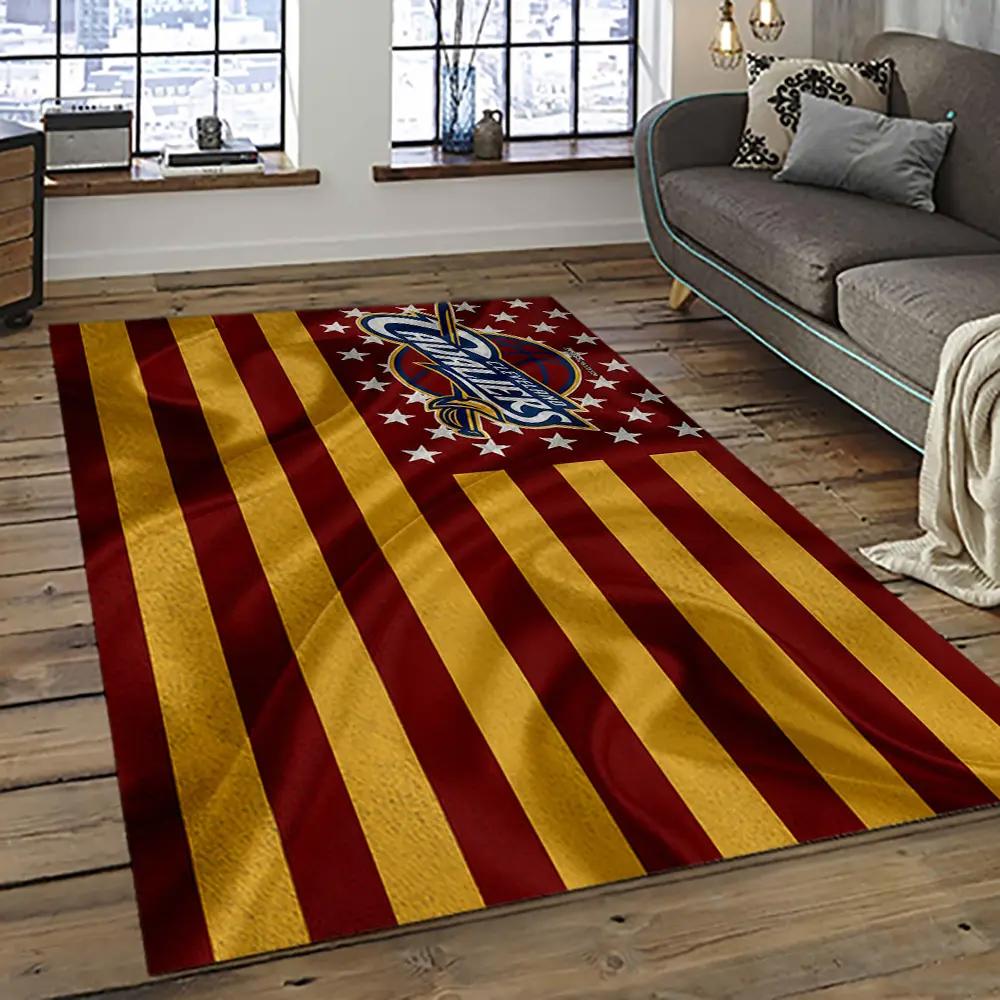 Nba cleveland cavaliers basketball team logo sport carpet rectangle area rug for living room cca28 Rectangle Rug