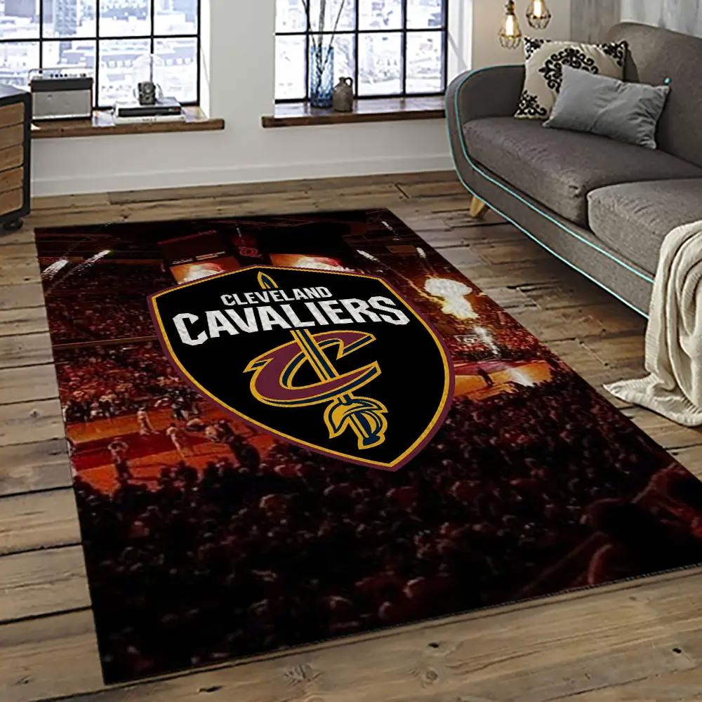 Nba cleveland cavaliers basketball team logo sport carpet rectangle area rug for living room cca8 Rectangle Rug