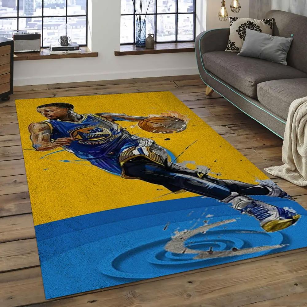 Nba golden state warriors basketball legend team logo rectangle area gsw15 Rectangle Rug