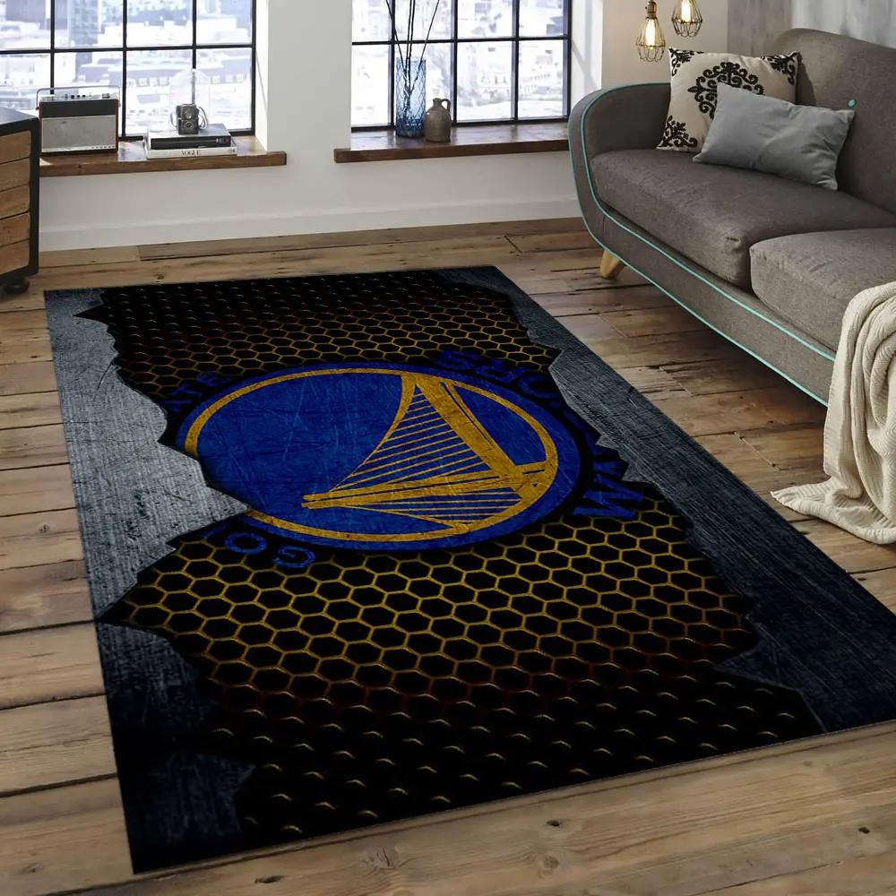 Nba golden state warriors basketball legend team logo rectangle area gsw24 Rectangle Rug