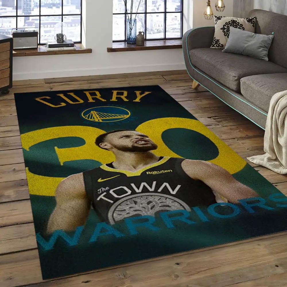 Nba golden state warriors basketball legend team logo rectangle area gsw27 Rectangle Rug