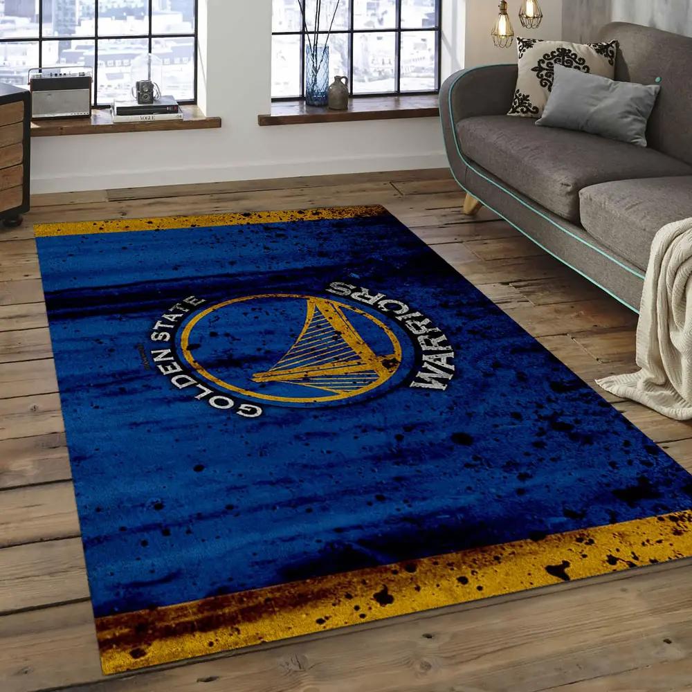 Nba golden state warriors basketball legend team logo rectangle area gsw29 Rectangle Rug