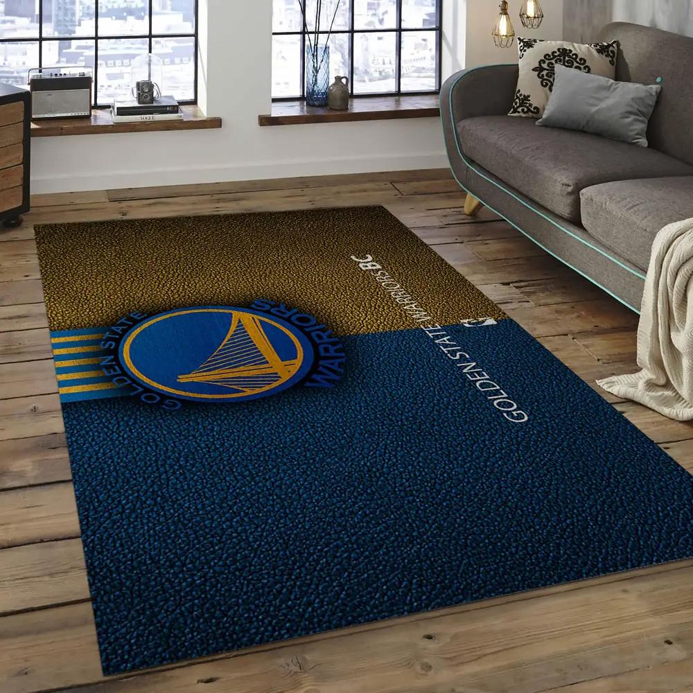Nba golden state warriors basketball legend team logo rectangle area gsw41 Rectangle Rug