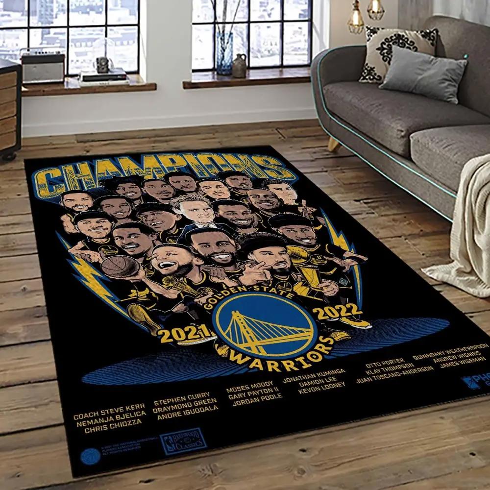 Nba golden state warriors basketball team logo sport carpet area rug home decor best gift for friends gsw71 Rectangle Rug