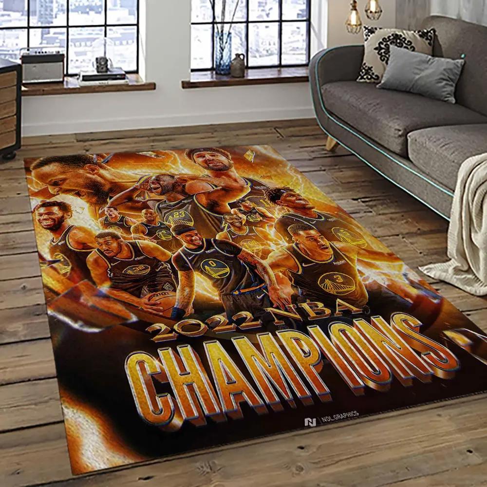 Nba golden state warriors basketball team logo sport carpet area rug home decor best gift for friends gsw76 Rectangle Rug