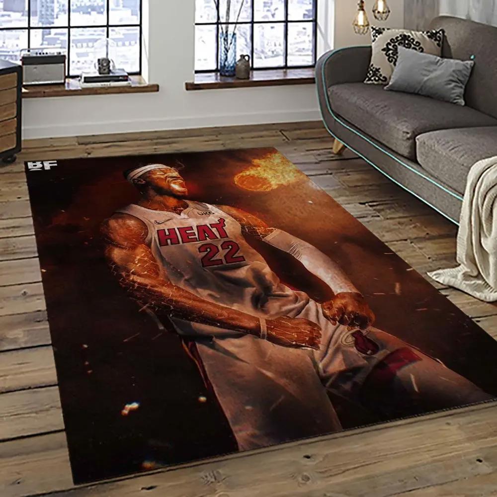 Nba miami heat basketball team logo sport carpet area rug home decor best gift for friends mh90 Rectangle Rug