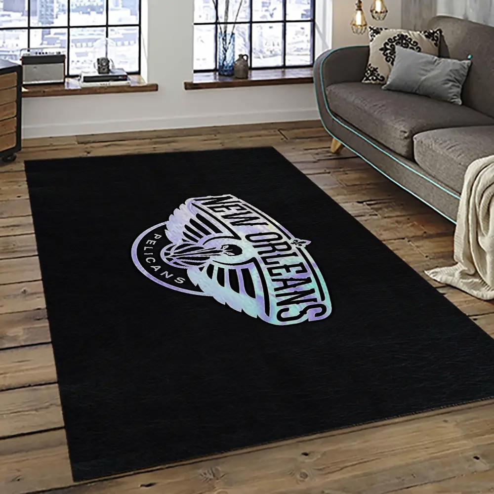 Nba new orleans pelicans basketball team logo sport carpet rectangle area rug for living room nop13 Rectangle Rug