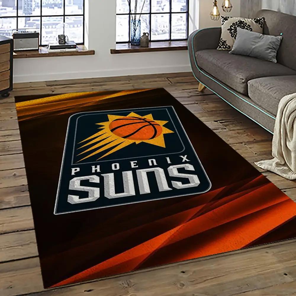 Nba phoenix suns basketball team logo sport carpet rectangle area rug for living room ps26 Rectangle Rug