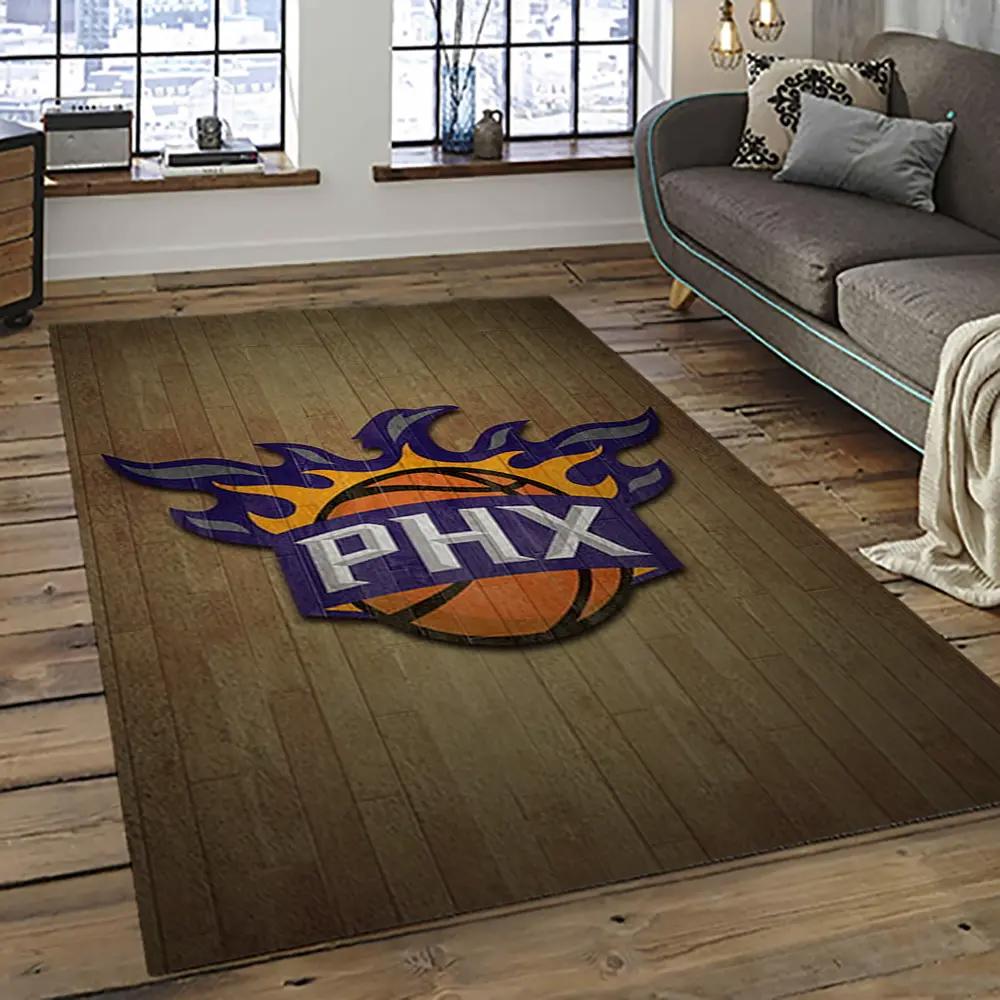 Nba phoenix suns basketball team logo sport carpet rectangle area rug for living room ps36 Rectangle Rug