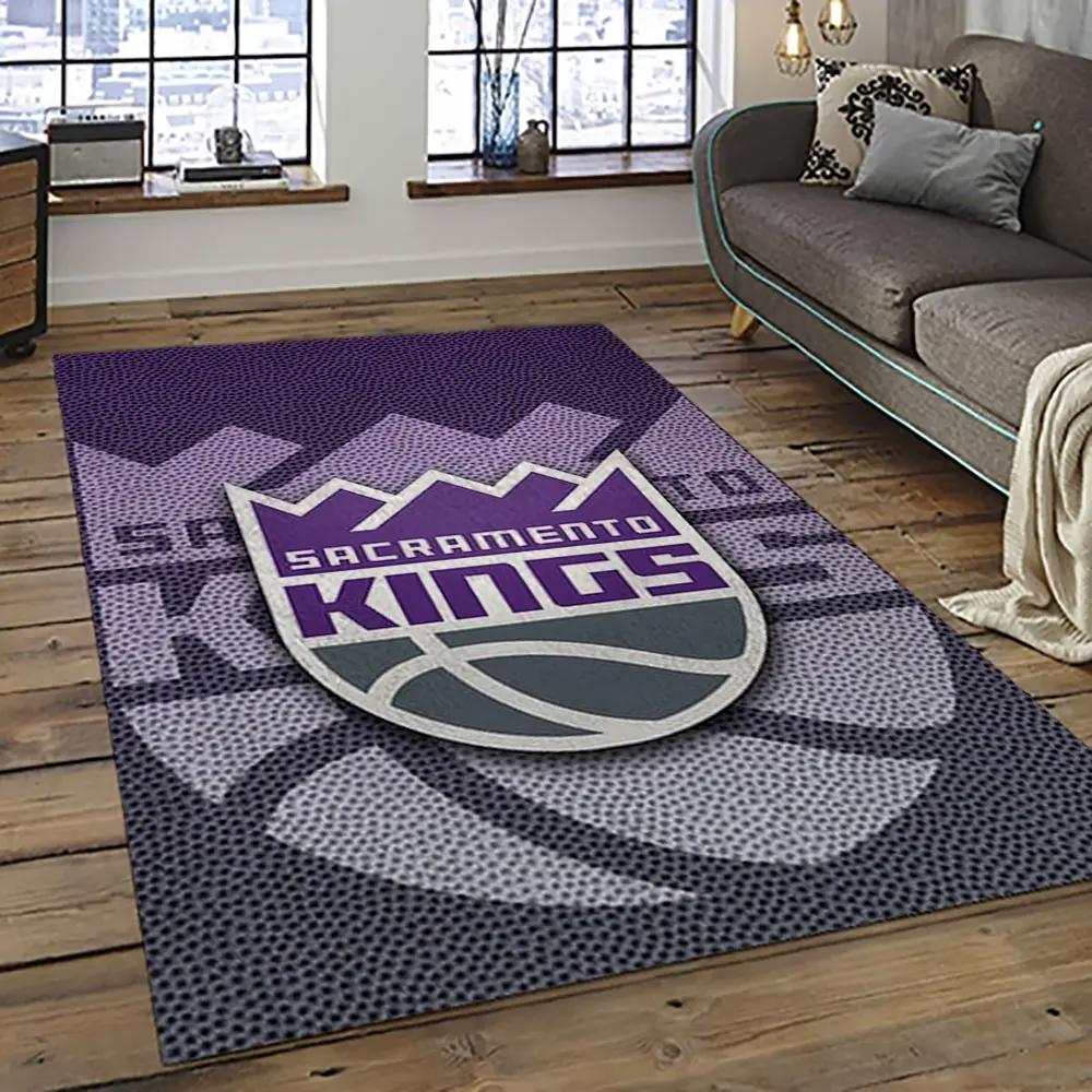 Nba sacramento kings basketball team logo sport carpet rectangle area rug for living room sck22 Rectangle Rug