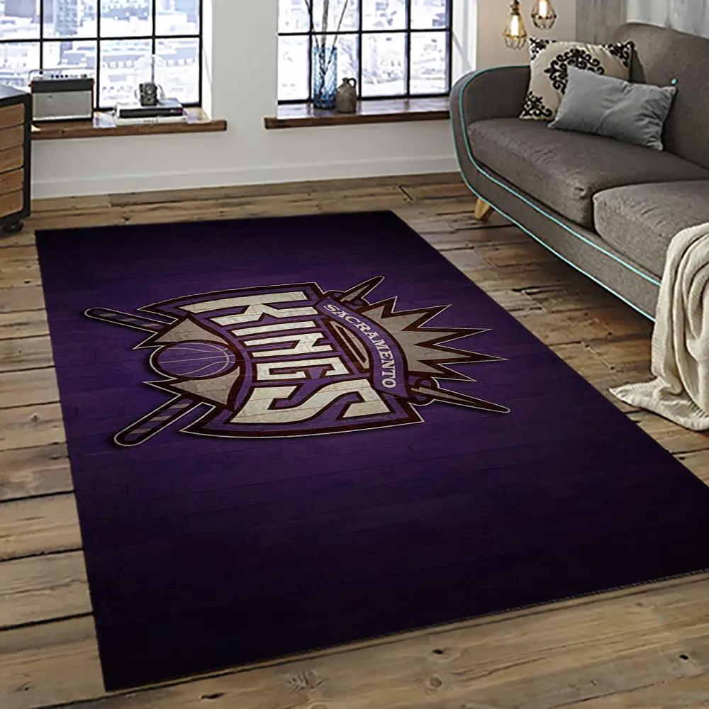 Nba sacramento kings basketball team logo sport carpet rectangle area rug for living room sck9 Rectangle Rug