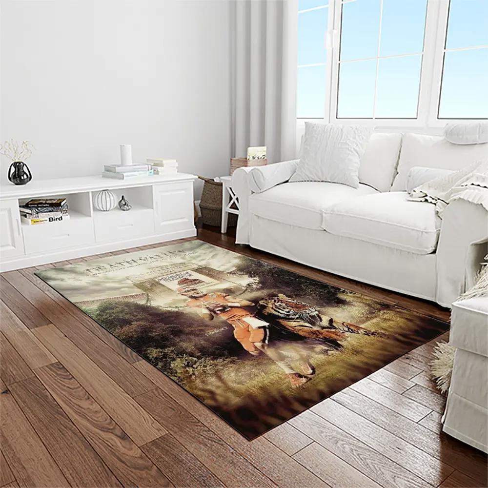 Ncaa clemson tigers college sport basketball and foolball team logo rectangle area rug ct70 Rectangle Rug