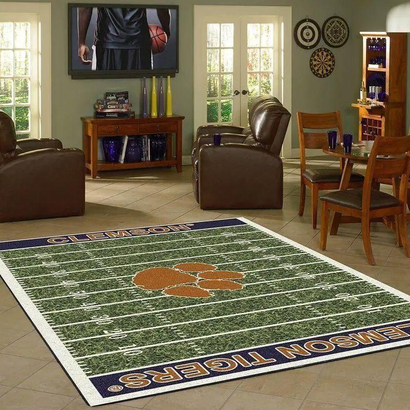 Ncaa clemson tigers home field football living room rug regtangle carpet v11086 Rectangle Rug