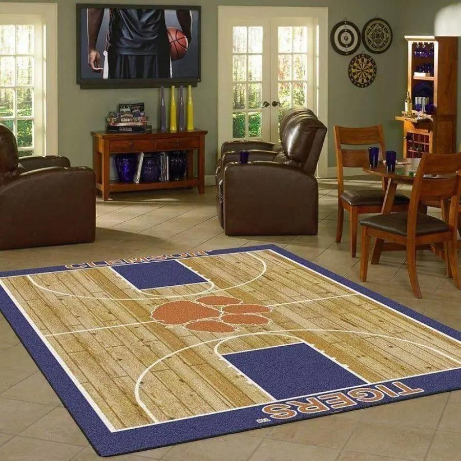 Ncaa clemson tigers living room carpet home rug regtangle carpet v8368 2 Rectangle Rug