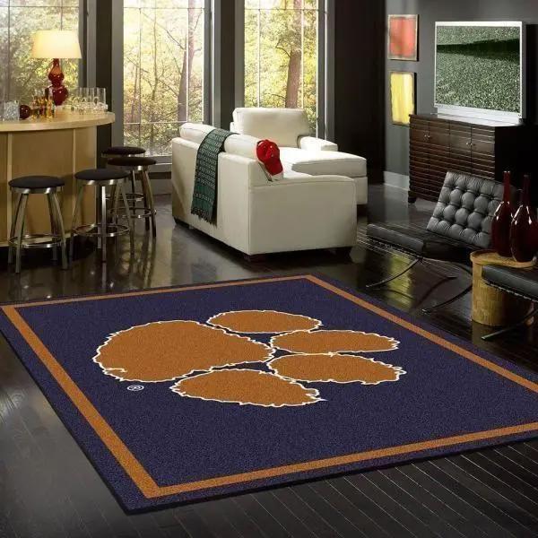 Ncaa clemson tigers team area rug living room home decor 1912244 2 Rectangle Rug