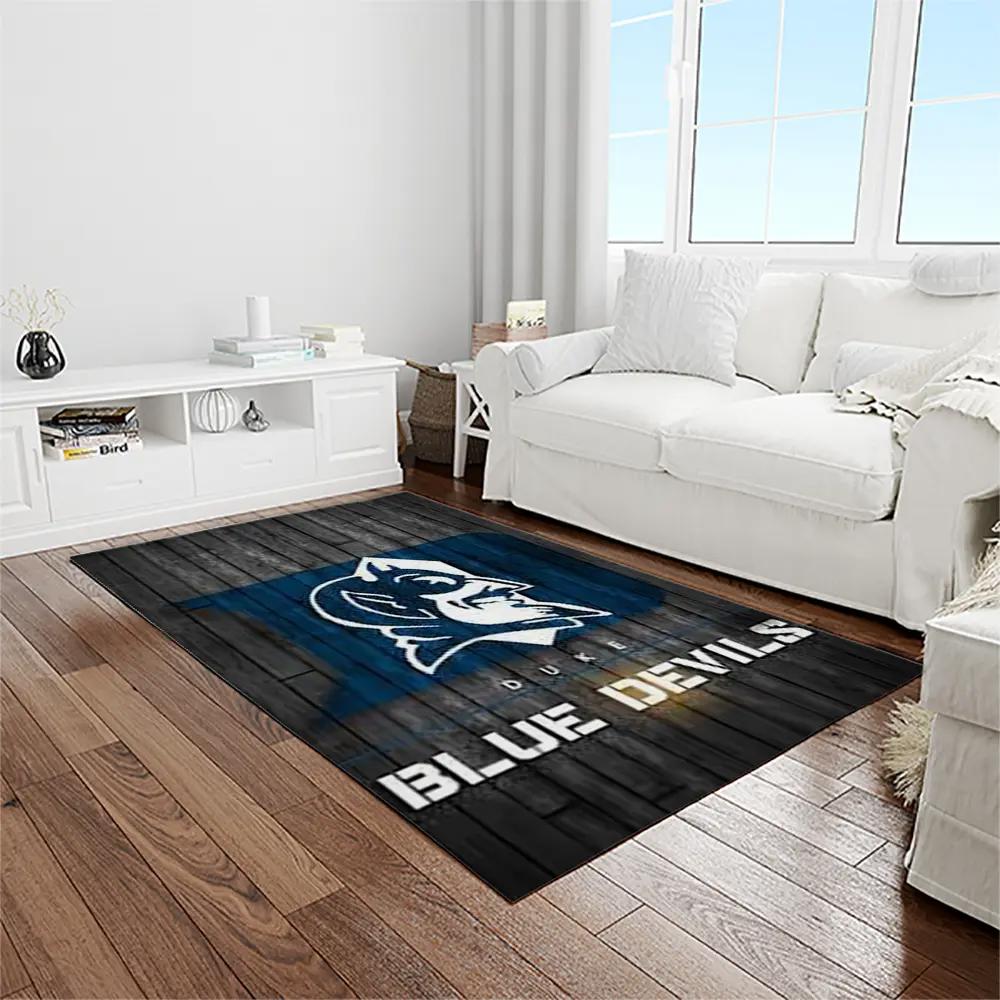 Ncaa duke blue devils college sport basketball and foolball team logo rectangle area rug dbs27 Rectangle Rug