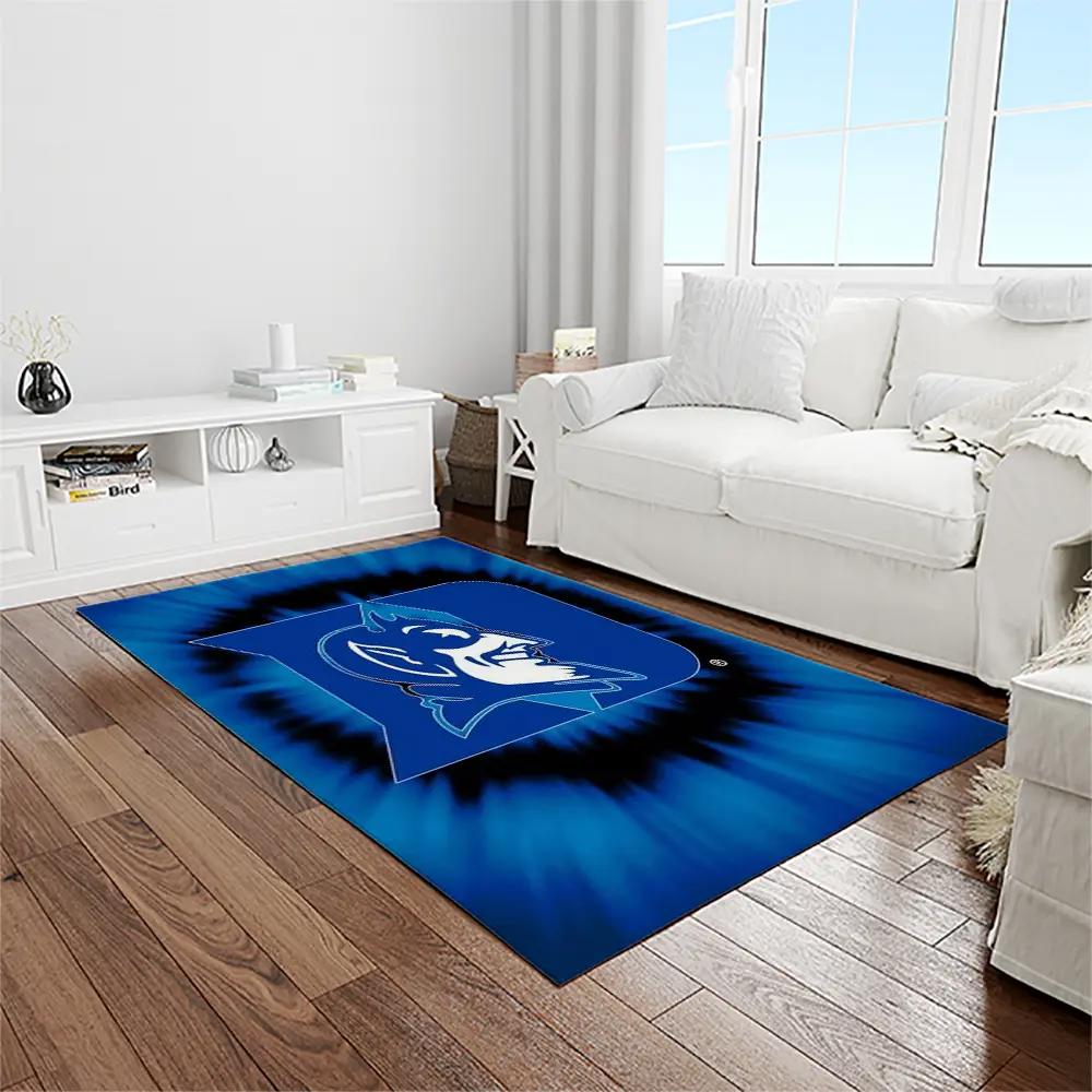 Ncaa duke blue devils college sport basketball and foolball team logo rectangle area rug dbs30 Rectangle Rug