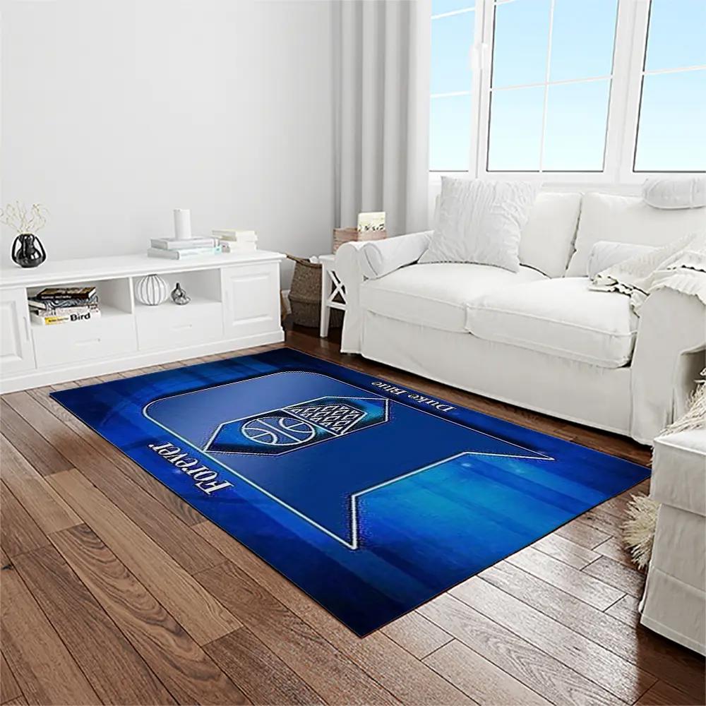 Ncaa duke blue devils college sport basketball and foolball team logo rectangle area rug dbs42 Rectangle Rug