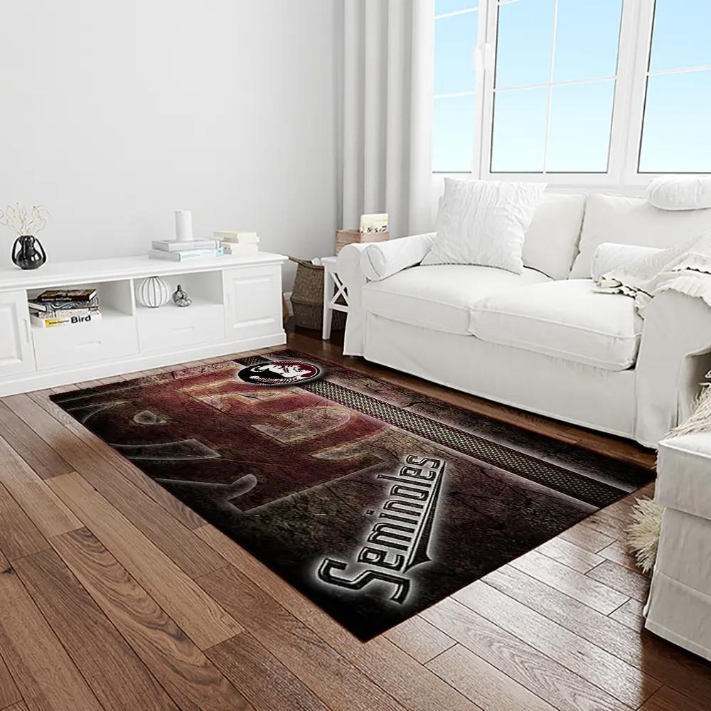Ncaa florida state seminoles sport basketball and foolball team logo rectangle area rug fss07 Rectangle Rug