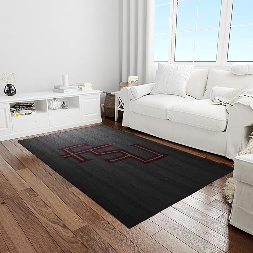 Ncaa florida state seminoles sport basketball and foolball team logo rectangle area rug fss18 Rectangle Rug