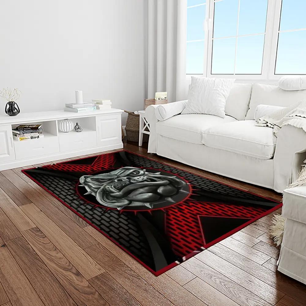 Ncaa georgia bulldogs college sport basketball and foolball team logo rectangle area rug gbs44 Rectangle Rug