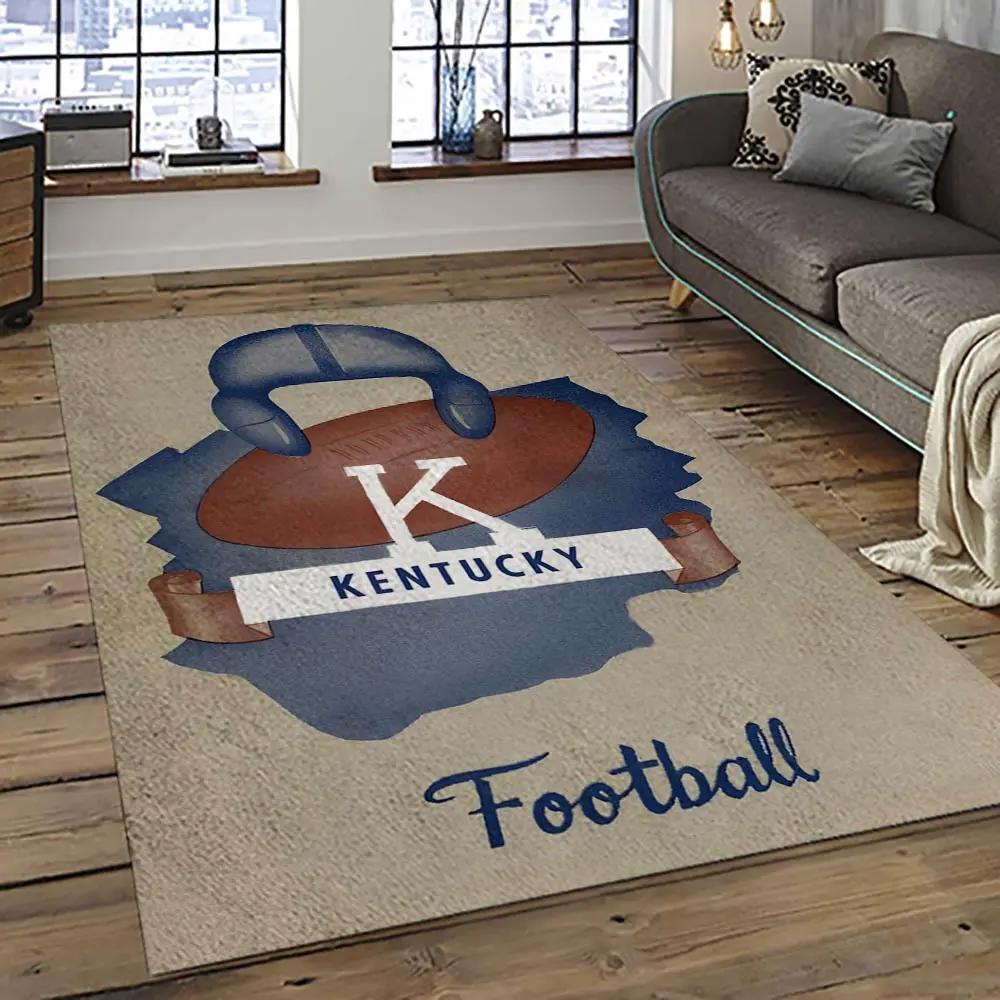 Ncaa kentucky wildcats football team logo sport carpet area rug home decor best gift for friends ktwc28 Rectangle Rug