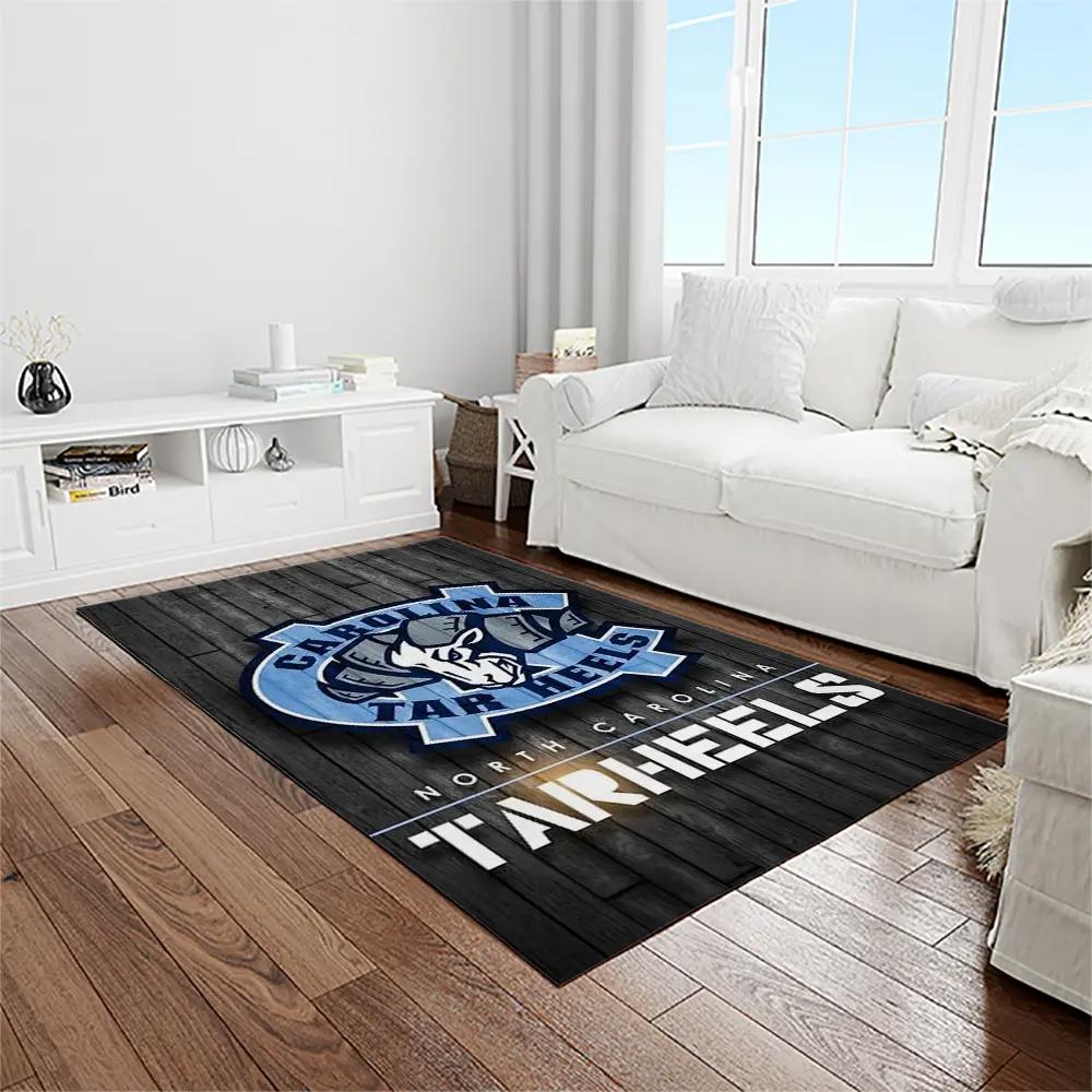 Ncaa north carolina tar heels college sport basketball and foolball team logo rectangle area rug ncth43 Rectangle Rug