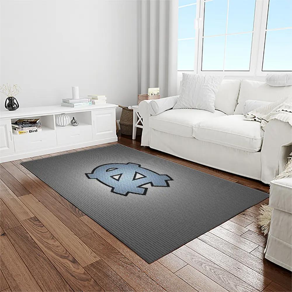 Ncaa north carolina tar heels college sport basketball and foolball team logo rectangle area rug ncth76 Rectangle Rug