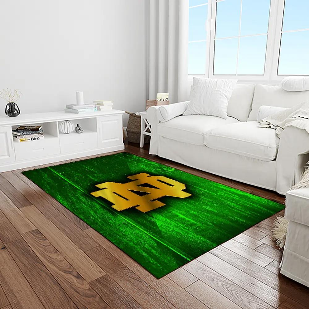 Ncaa notre dame fighting sport basketball and foolball team logo rectangle area rug ndf17 Rectangle Rug