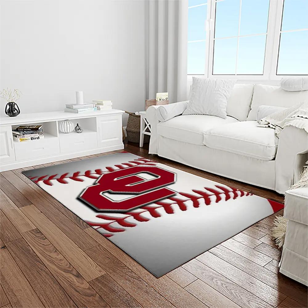 Ncaa oklahoma sooners sport basketball and foolball team logo rectangle area rug os05 Rectangle Rug