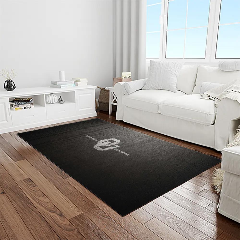 Ncaa oklahoma sooners sport basketball and foolball team logo rectangle area rug os67 Rectangle Rug
