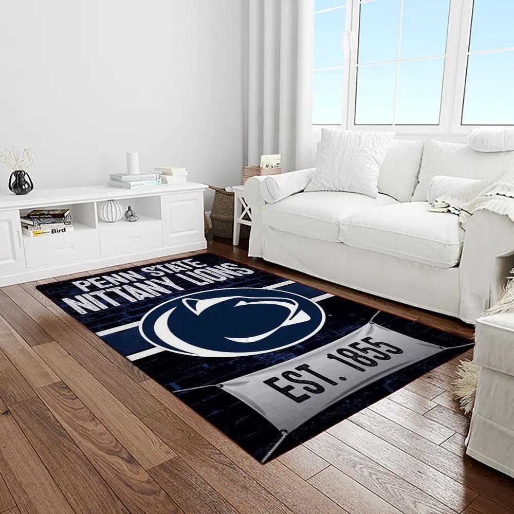 Ncaa penn state nittany lions college sport basketball and foolball team logo rectangle area rug psnl32 Rectangle Rug