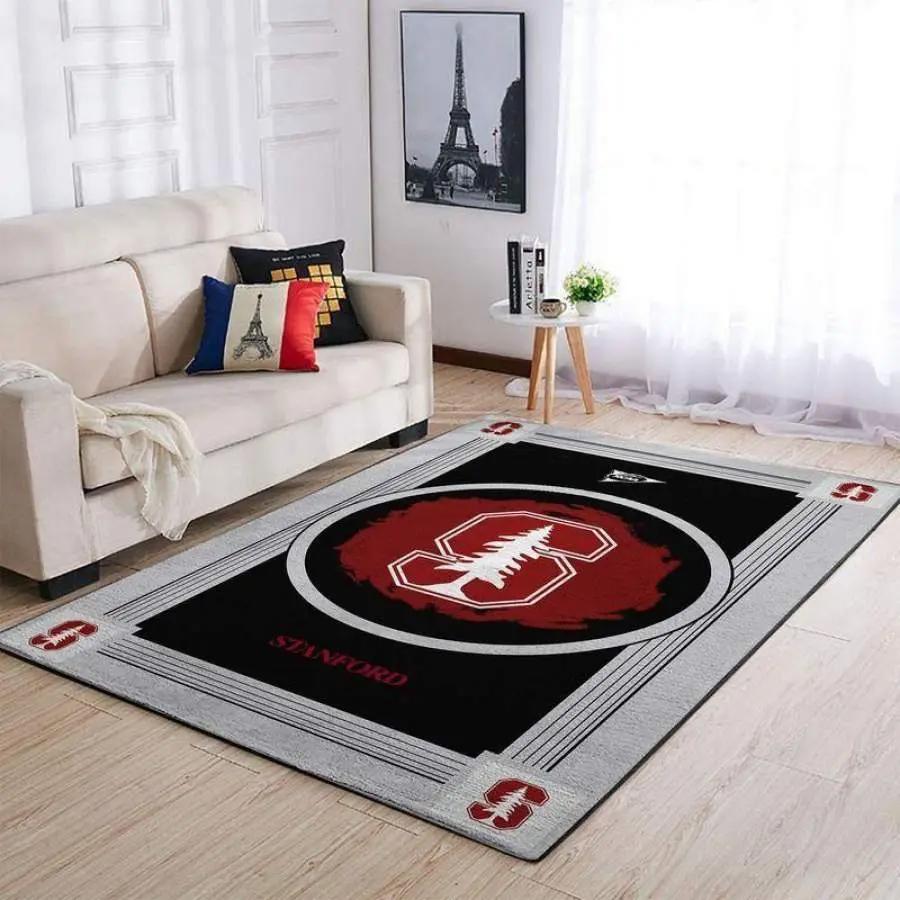 Ncaa stanford cardinal football team logo carpet rug living room 20030558 Rectangle Rug