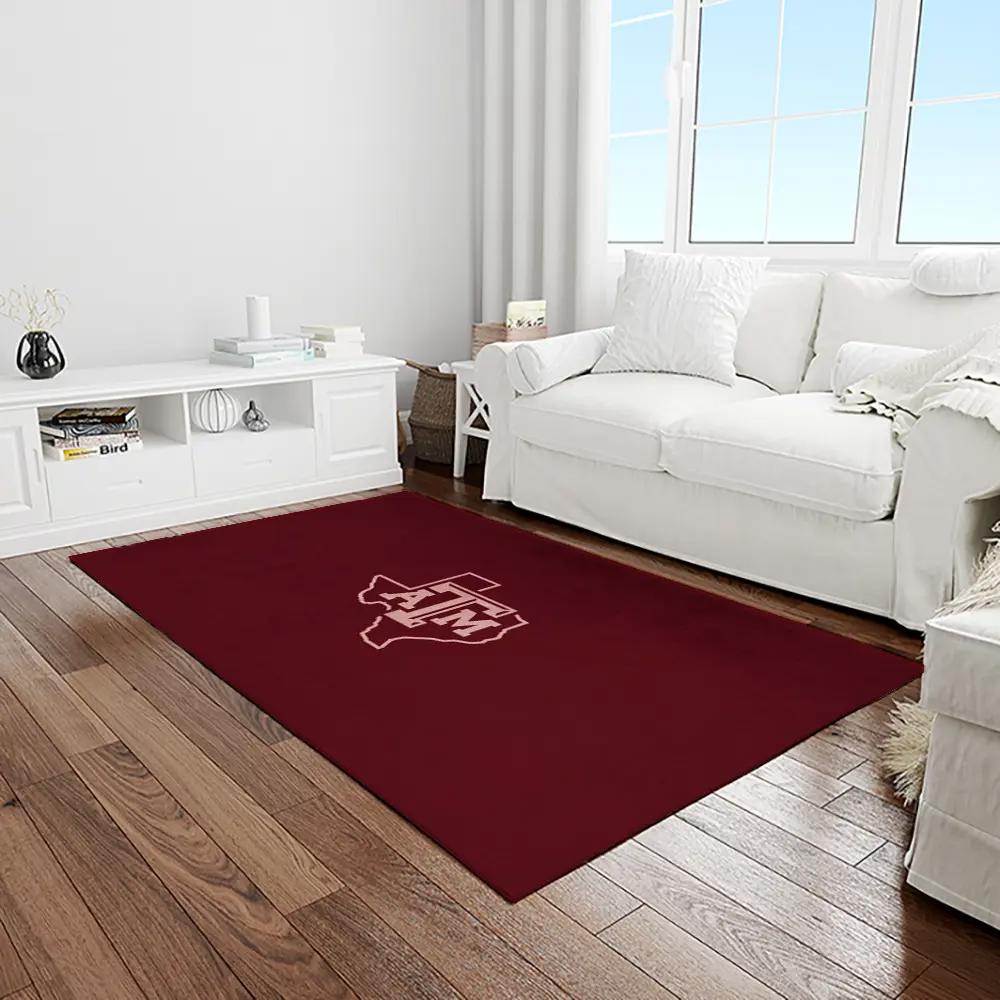 Ncaa texas a&m aggies college sport basketball and foolball team logo rectangle area rug tama11 Rectangle Rug