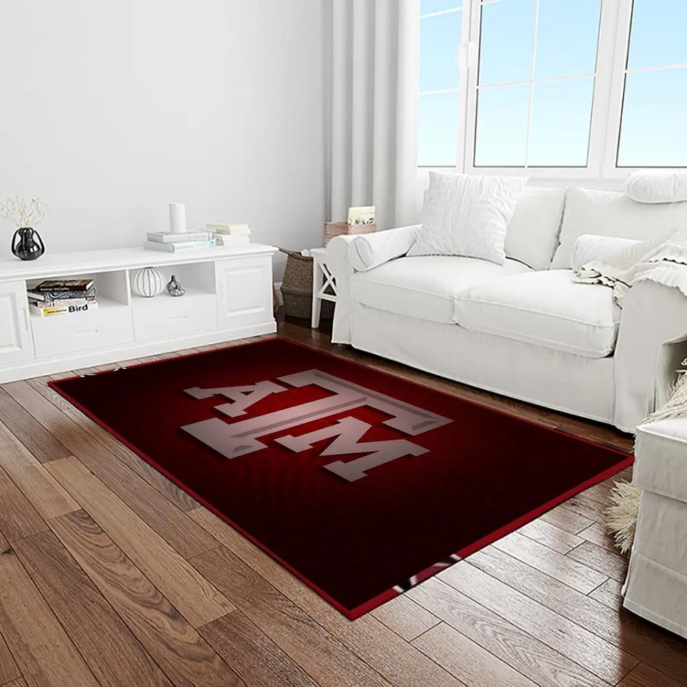 Ncaa texas a&m aggies college sport basketball and foolball team logo rectangle area rug tama47 Rectangle Rug