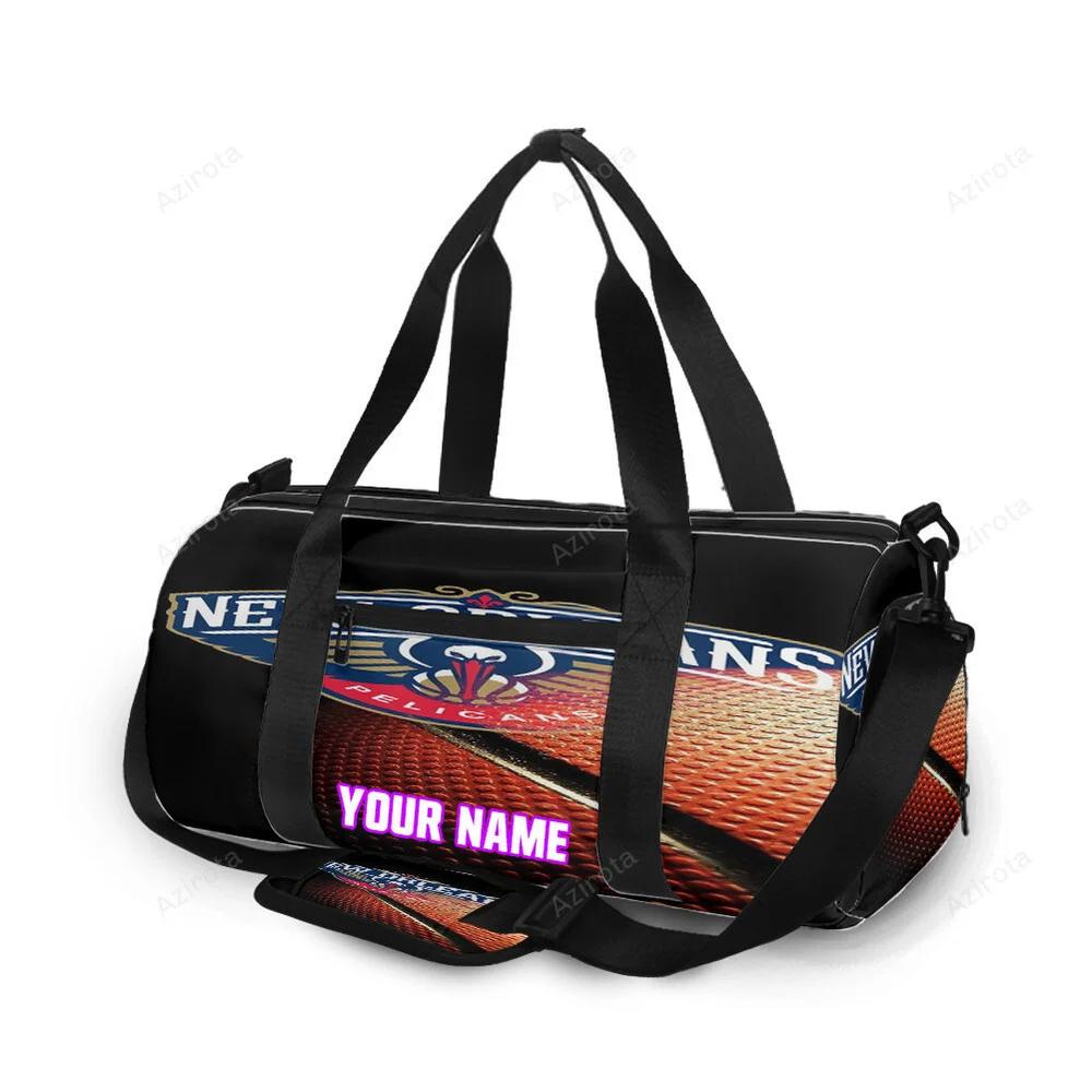 New orleans pelicans emblem v13 personalized name travel bag gym bag 734 Travel Bag