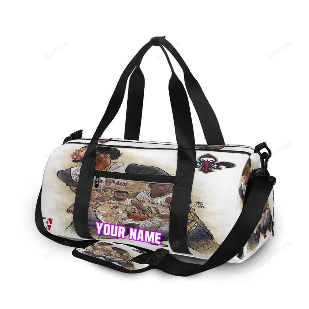 New orleans pelicans players v30 personalized name travel bag gym bag 597 Travel Bag