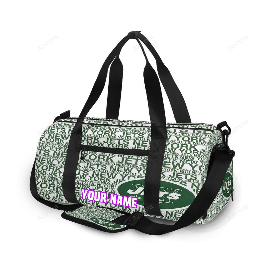 New york jets emblem v20 personalized name travel bag gym bag 1849 Travel Bag