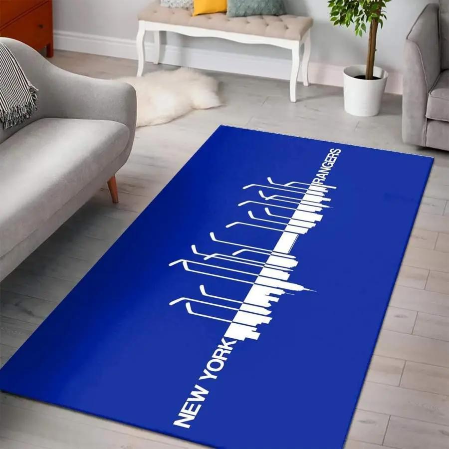 New york rangers area rug living room rug nhl team logo carpet rug 20030442 Rectangle Rug