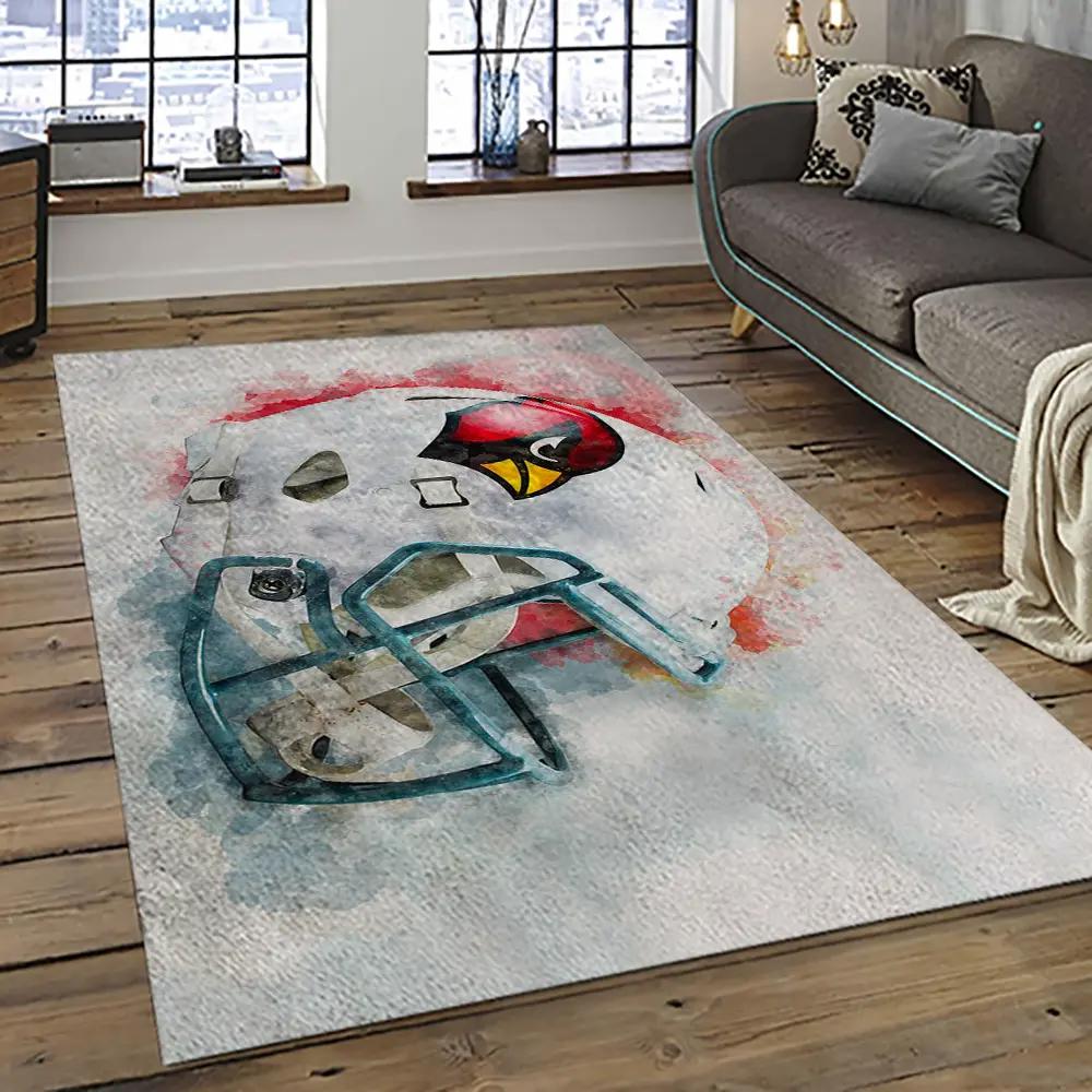 Nfl arizona cardinals football team logo sport carpet rectangle area rug for living room ac34 Rectangle Rug