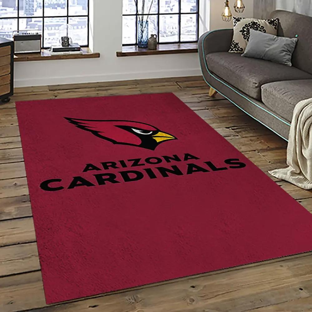Nfl arizona cardinals football team logo sport carpet rectangle area rug for living room ac81 Rectangle Rug