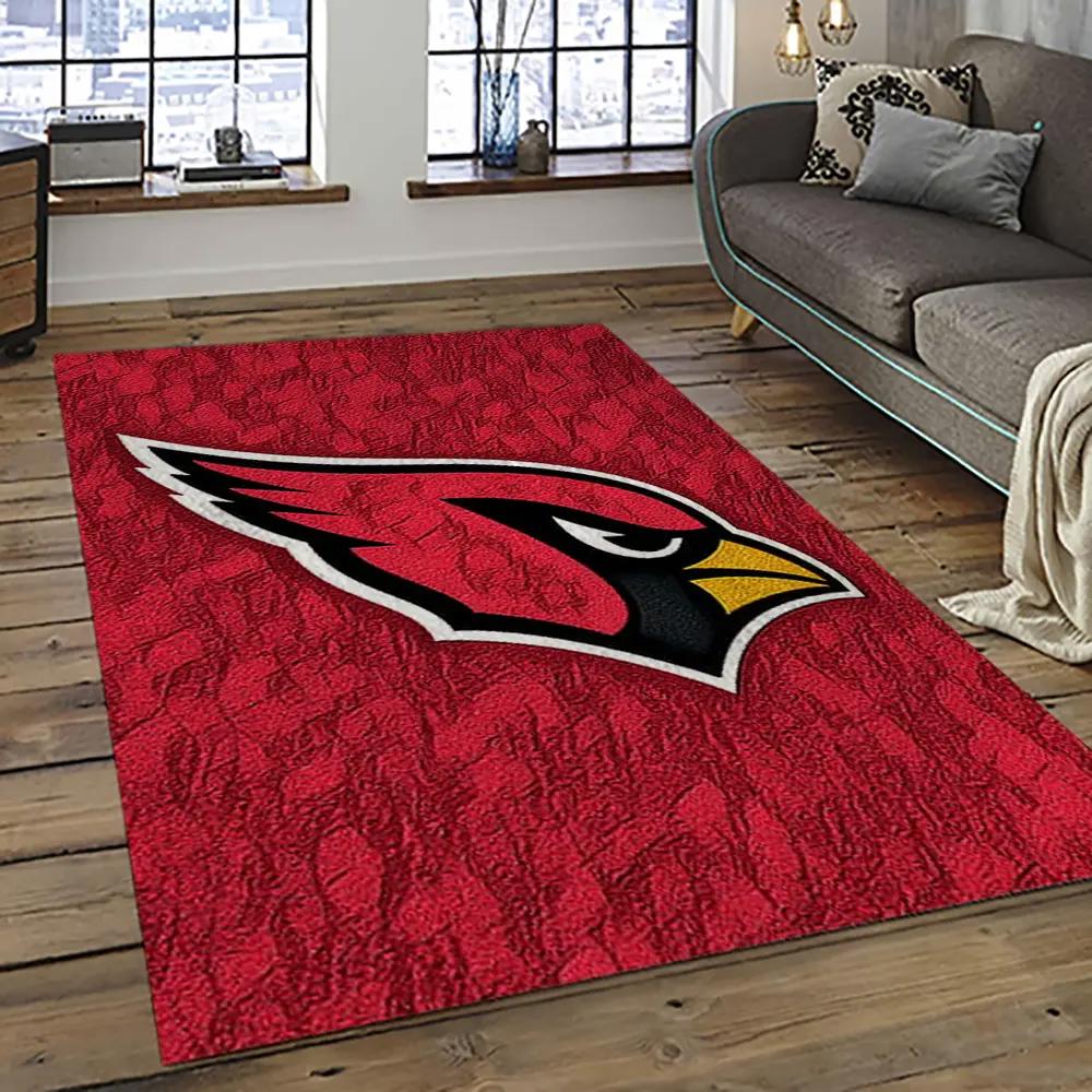 Nfl arizona cardinals football team logo sport carpet rectangle area rug for living room ac83 Rectangle Rug
