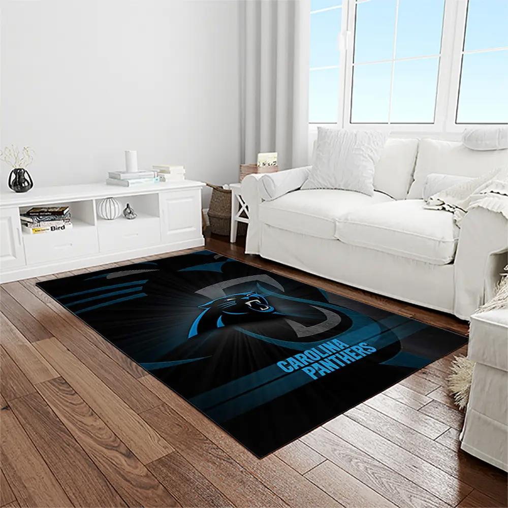 Nfl carolina panthers football team logo rectangle area rug cp02 Rectangle Rug