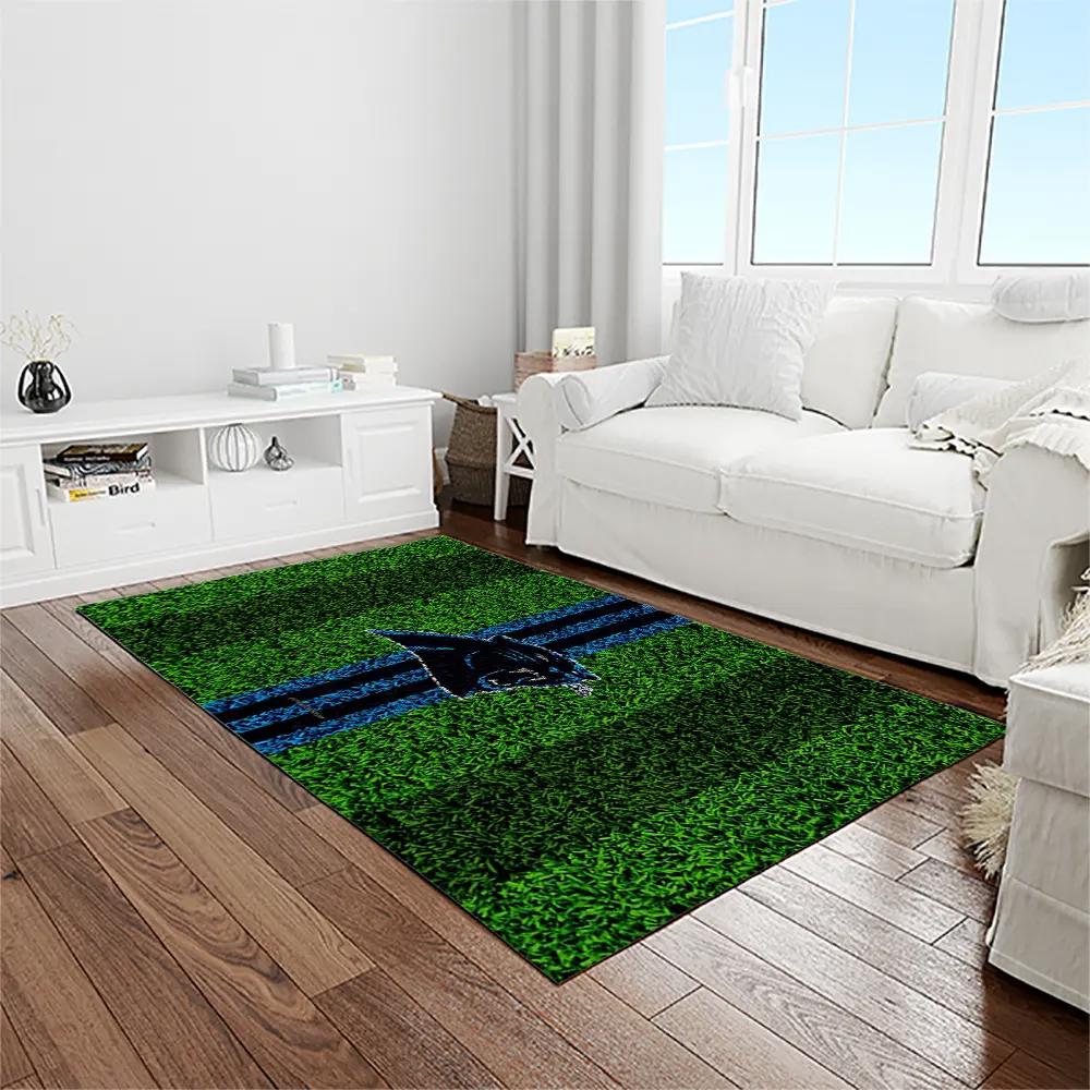 Nfl carolina panthers football team logo rectangle area rug cp09 Rectangle Rug