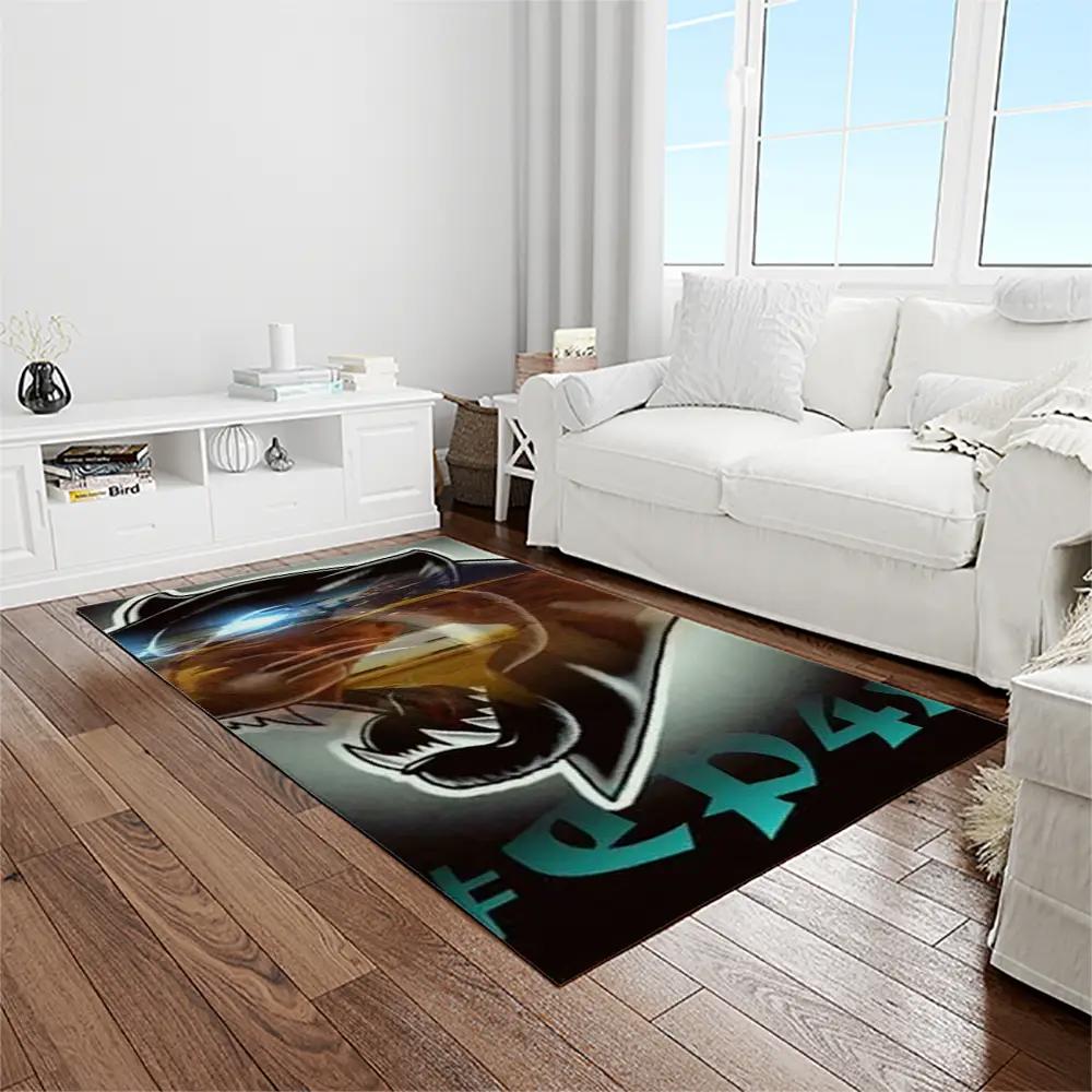 Nfl carolina panthers football team logo rectangle area rug cp12 Rectangle Rug