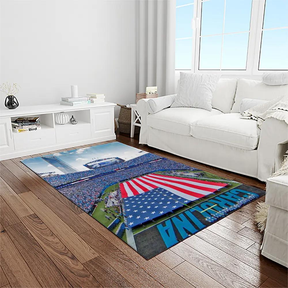 Nfl carolina panthers football team logo rectangle area rug cp20 Rectangle Rug