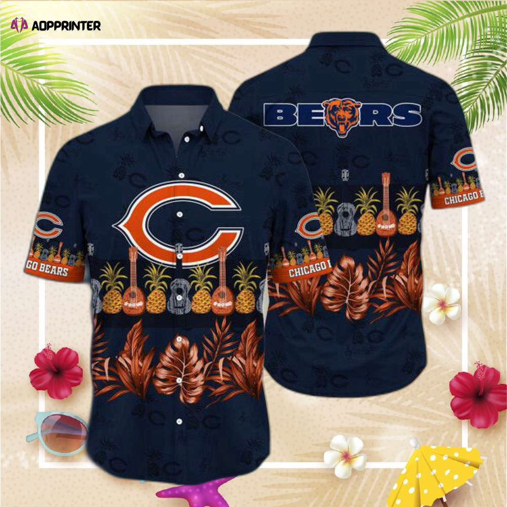 Nfl chicago bears hawaiian  shirt short sleevetyle hot trending summer Hawaii Shirt