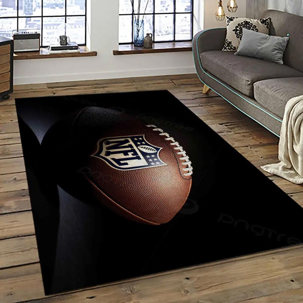 Nfl football league logo retangle carpet area rug home decor best gift for fan and friends nf12 Rectangle Rug